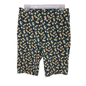 Counterparts Pull On Lemon Print Shorts Womens Size 6‎ P 11 " Inseam Artsy Fun
